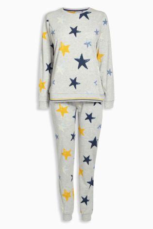 Grey Star Print Pyjamas